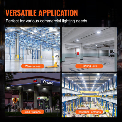 LED-takbelysning, 150W, 16500LM 5000K dagsljus Kommersiell industriell utomhustakbelysning, 315mm x 315mm utanpåliggande takbelysning för bensinmack, lager, garage, gatubutik, hotell, IP65