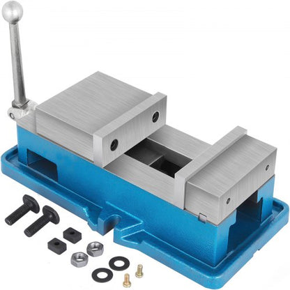 5" Super-Lock-skruvstäd för NC/CNC-maskiner Bänkklämskruvstäd Hög precision, skruvstäd Klämskruvstäd CNC-skruvstäd Lockdown-skruvstäd Borrning 125 mm bredd CNC 24KN