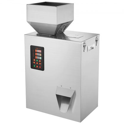 Pulverfyllningsmaskin, 0,022-1,1 lbs/10-500 g, automatisk intelligent partikelvägningsmaskin, flaskpåsepulverfyllningsmaskin partikeldispenser för tefrön, spannmål, pulver, mjöl, bönor, glitter