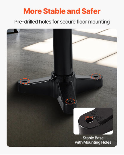 Bench Grinder Stand, Heavy-Duty Grinder and Vise Floor Pedestal with 27 x 27 cm Mounting Plate, Pre-Cut Mounting Slots & Water Pot, Compatible with Most Bench Grinders