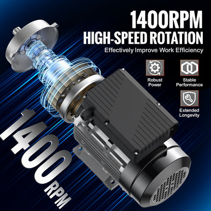 0,55 kW elmotor 1400 rpm, AC 220~240 V 4,5 A, 80, B34-ram, luftkompressormotor enfas, 19 mm kilaxel, medurs/moturs rotation för jordbruksmaskiner och allmän utrustning