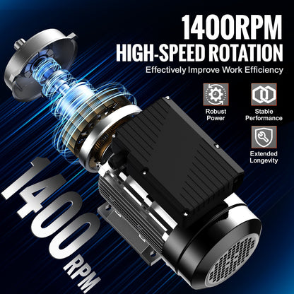 0,75 kW elmotor 1400 rpm, AC 220~240 V 5,45 A, 80, B34-ram, luftkompressormotor enfas, 19 mm kilaxel, medurs/moturs rotation för jordbruksmaskiner och allmän utrustning