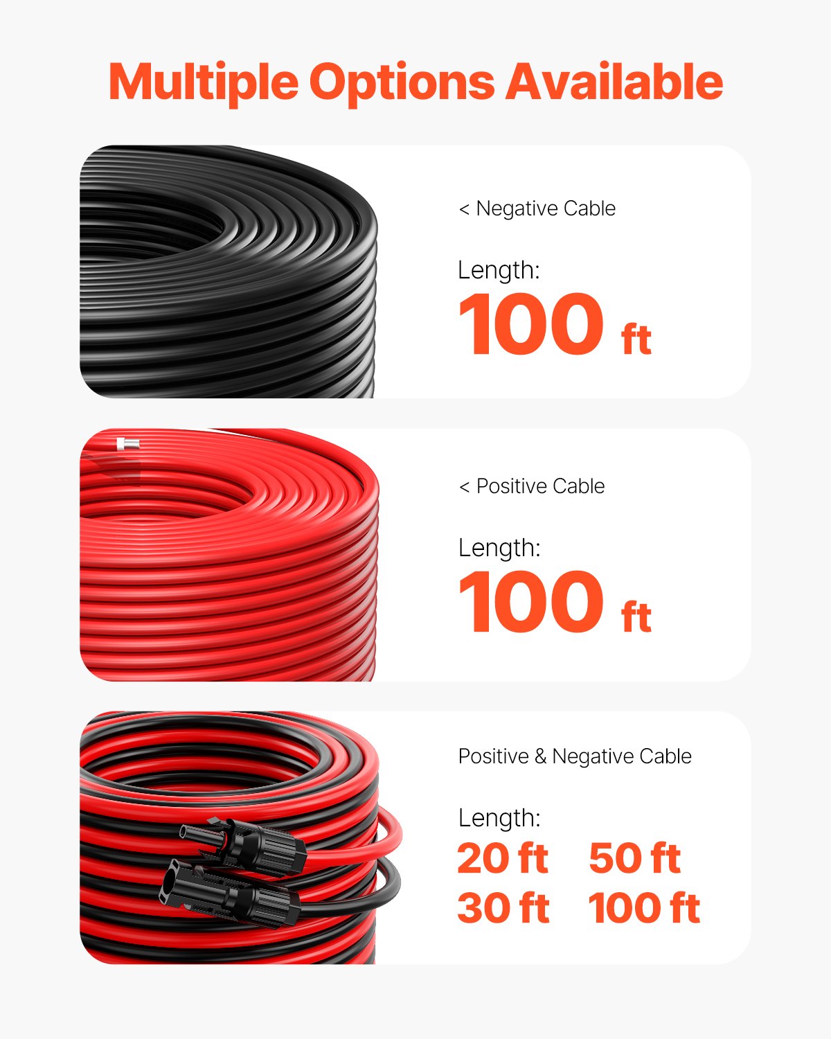 30,48 m/100 fot förlängningskabel för solpaneler, 6 mm²/10 AWG förlängningskabel för solpaneler, 6 mm² IP67 vattentät PV-kabel för solpaneler i hemmet, på fartyg och husbilar, röd
