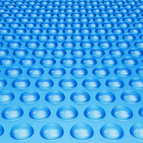 Solcellsskydd för pool, 24 x 12 fot rektangulärt solskydd för pooler, solcellsskydd för nedgrävd ovanmarkspool, 12 mil solcellsskydd blå