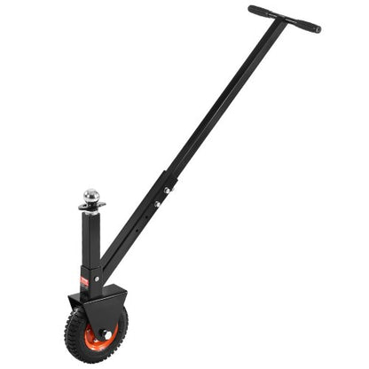 Släpvagnsvagn, 136 kg tungviktskapacitet, höjdjusterbar släpvagnsvagn för 40 cm och 50 cm, med 3,8 mm och 5 cm kulor, 20 cm pneumatiska gummidäck, för flytt av husbilssläpvagn
