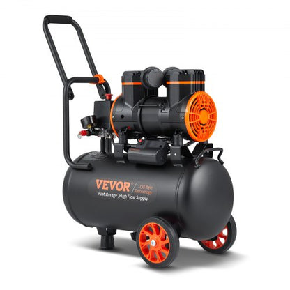 Luftkompressor 23,8 l 1450 W 3,35 CFM vid 90 PSI 70 dB Ultratyst Oljefri