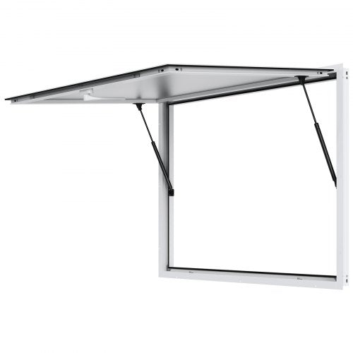 Fönster för matvagnar, 48"x36" servicefönster i aluminiumlegering för matvagnar, upp till 85 graders stående serveringfönster med markisdörr och dragkrok, för matvagnar med släpvagnar