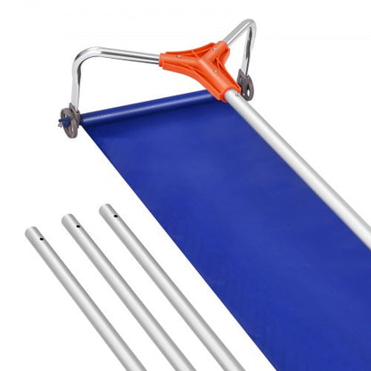 Snow Roof Rake, 27cm Aluminum Blade, 1.25-5.24 m Adjustable Roof Snow Scraper with Wheels & Slide, Lightweight Snows Removal Tool for House Rooftop Leaves Debris Clearing