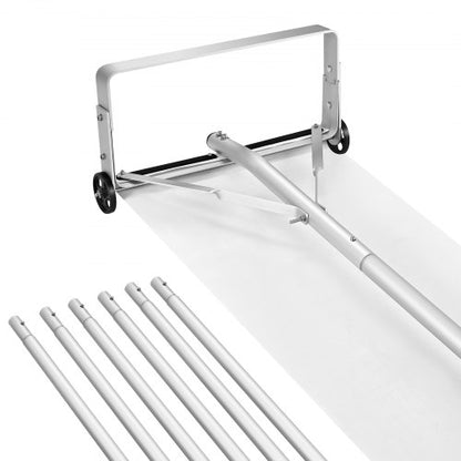 Snow Roof Rake, 22 cm Aluminum Blade, 1.58-9.13 m Adjustable Roof Snow Scraper with Wheels & Slide, , Lightweight Snows Removal Tool for House Rooftop Leaves Debris Clearing