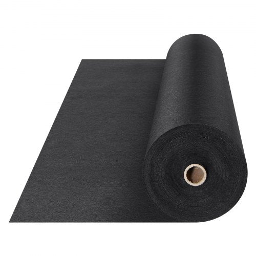 Non-woven geotextil under grus, 1,2 x 30,5 m 226,8 g uppfartstyg landskapstyg, kraftig ogräsbarriärtyg, marktäckande ogräsbekämpningstyg, franska avlopp dräneringstyg, svart