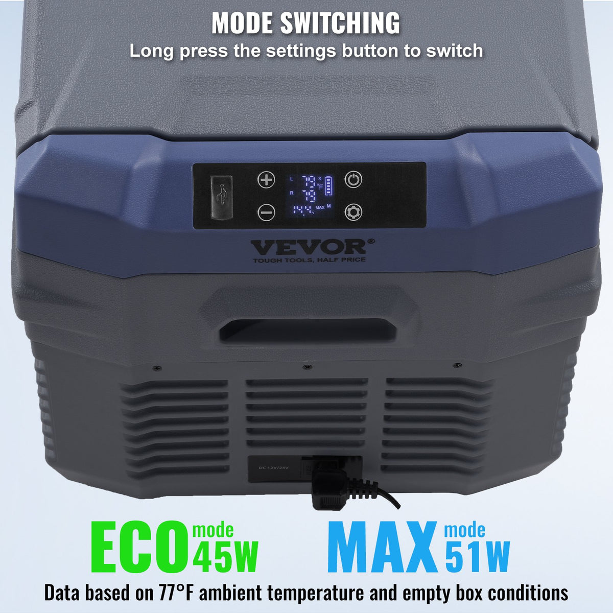 Bilkylskåp, 25 l bärbar frys med dubbla zoner, 12 volts bilkylskåp, justerbart område -4℉-68℉, 12/24V DC och 100-240V AC kompressorkylare för utomhusbruk, camping, husbil