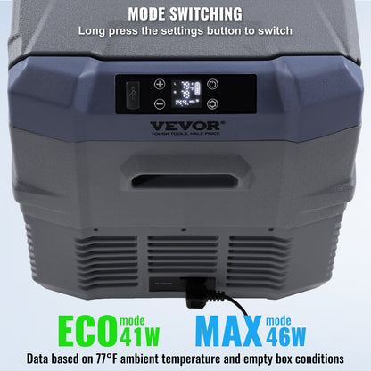 Bilkylskåp, 12 volts bilkylskåp, 32 l bärbar frys med dubbla zoner, justerbart temperaturområde -4℉-68℉, 12/24V DC och 100-240V AC kompressorkylare för utomhusbruk, camping, husbil