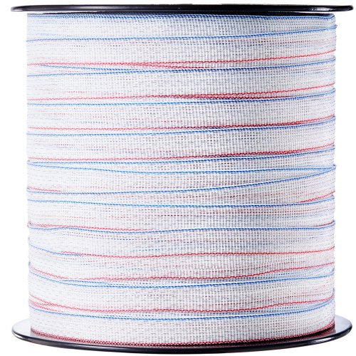 Electric Fence Tape, 1640Ft 500M Polytape Fencing Hot Wire, 3/4" Width 6 Stainless Steel Strands for Reliable Conductivity, UV & Rust Resistance, Portable Polywire for Horse Cattle Livestock