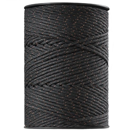 Elstängseltråd, 1000 fot 305 m bärbar polytråd, 1/4" diameter 2 koppartrådar för pålitlig ledningsförmåga och rostbeständighet, stängselrep för häst, nötkreatur, boskap