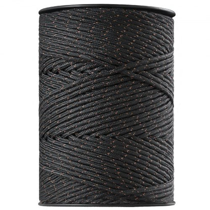 Elstängseltråd, 1000 fot 305 m bärbar polytråd, 1/4" diameter 2 koppartrådar för pålitlig ledningsförmåga och rostbeständighet, stängselrep för häst, nötkreatur, boskap