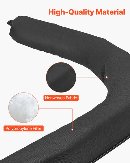 Sediment Filter Sock, 4Pcs Erosion Control Socks Dia.127 mm x 3048 mm L Coverage, Polypropylene Filler, Flexible & Efficient Silt Fence Socks for Storm-Water Management, Drainage Protection