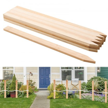 Trädgårdsstöttor i trä, 25 st 12,7×38,1×914,4 mm, nivåstöttor för lantmäteri, markstöttor för trädgårdsväxter med vass spets, skyltstolpar för gårdsgränser av silt