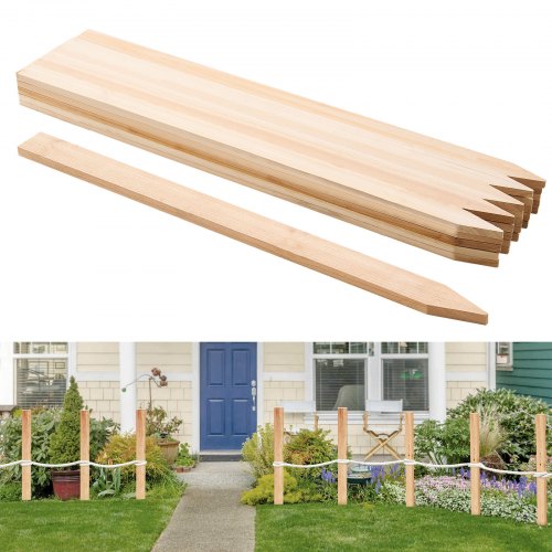 Trädgårdsstöttor i trä, 25 st 12,7×38,1×914,4 mm, nivåstöttor för lantmäteri, markstöttor för trädgårdsväxter med vass spets, skyltstolpar för gårdsgränser av silt