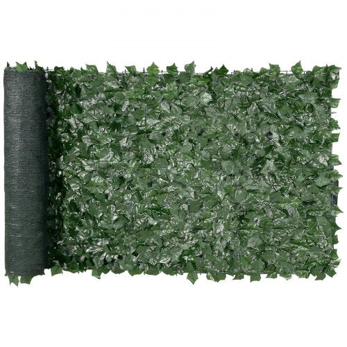 Murgrönestängsel, 990 x 2490 mm konstgjord grön väggskärm, grönskande murgrönestängsel med nätduksbaksida och förstärkt fog, konstgjorda häckar vinbladsdekoration för utomhusträdgård, gård