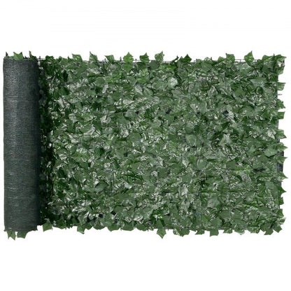 Murgrönestängsel, 990 x 2490 mm konstgjord grön väggskärm, grönskande murgrönestängsel med nätduksbaksida och förstärkt fog, konstgjorda häckar vinbladsdekoration för utomhusträdgård, gård