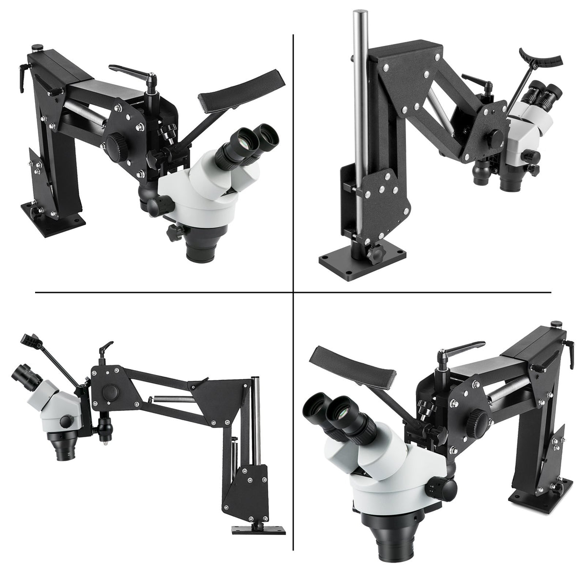 Micro Inlaid Mirror Multi-directional Micro-setting Microscope 76mm Lens Spring Bracket Jewelry Tools 7X-4.5X