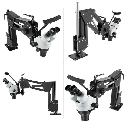 Micro Inlaid Mirror Multi-directional Micro-setting Microscope 76mm Lens Spring Bracket Jewelry Tools 7X-4.5X