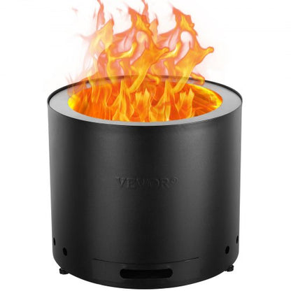 Smokeless Fire Pit Stove Bonfire 49 cm Dia Wood Burning Stainless Steel