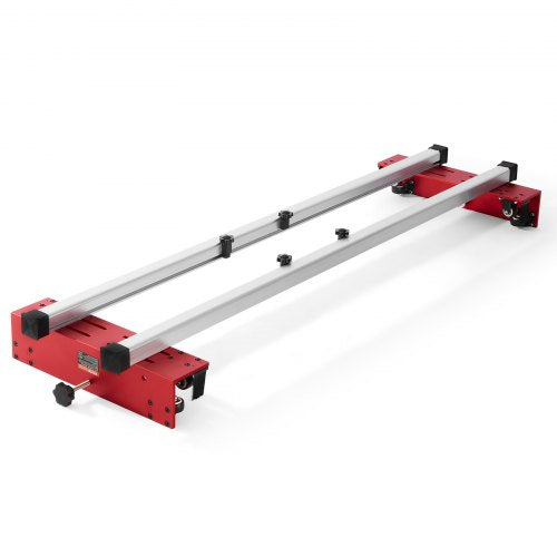 Frässläde, 152 cm (60 tum), bärbar och lättjusterad plattplankningsjigg, gör-det-själv-träbearbetningsfrässläde för plattplankning, plattstyrningsjigg, trimningshyvelmaskin för träplattning, gör-det-själv-maskiner