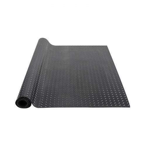 Diamantplåtad gummimatta för underbilar, 3 mm x 1,2 m x 3 m garagematta, SBR gummimatta för garagegolv, lätt att rengöra, diamantplåtad gummimatta för underbilar, garageindustrins gym, svart