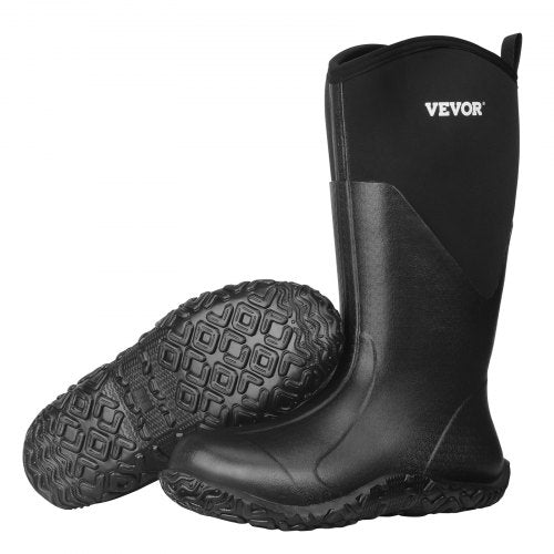 Men's Rubber Boots, Protective Footwear, Waterproof Anti Slip Hunting Boots, Gardening Insulated Mud Boots, Protective Footwear, Lightweight & Durable, for Manufacturing, Farming, Size 12 US