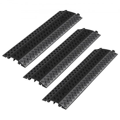 Kabelskydd för nedfall, 7 938 kg/axellastkapacitet, kraftig kabelslangskyddsramp, golvkabelskydd, för områden med hög gångtrafik, inomhus, utomhus, hem, kontor, lager, 3-pack