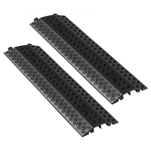 Kabelskydd för nedfall, 7 938 kg/axellastkapacitet, kraftig kabelslangskyddsramp, golvkabelskydd, för områden med hög gångtrafik, inomhus, utomhus, hem, kontor, lager, 2-pack