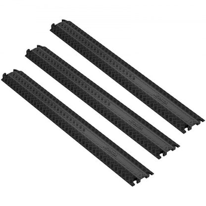 3 PCs Drop Over Cable Cover Ramp 100 x 13 x 2 cm, 907 kg/axle Load Capacity, Heavy Duty Cable Hose Protector Ramp, Floor Cord Cover for Indoor Outdoor Home Office Warehouse School