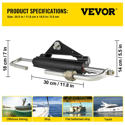 Hydraulic Steering Cylinder HC4645H Front Mount Hydraulic Outboard Marine Steering Cylinder Suit for Up to 150HP Boats Steering,hydraulic steering