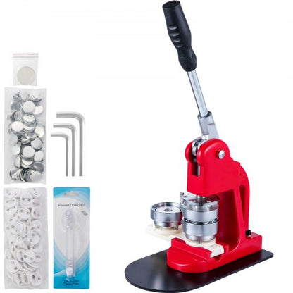44 mm knapptillverkare 1,73 knapp- och namnskyltsmaskin Knapppress Stanspress med 1000 knappar (1000 st)