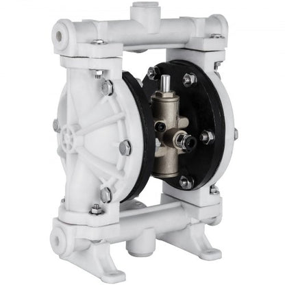 Luftdriven dubbelmembranpump, inlopp och utlopp, polypropylenhus, 9,46 l/min, PTFE-membran pneumatisk överföringspump för petroleum, diesel, olja och lågviskösa vätskor