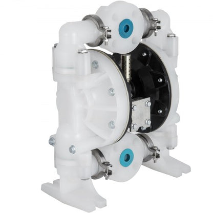 Luftdriven dubbelmembranpump 25,4 mm (1 tum) Inlopp/utlopp 113 l/min (30 GPM) Polypropylen Max 8 bar (120 PSI) för kemisk och industriell användning