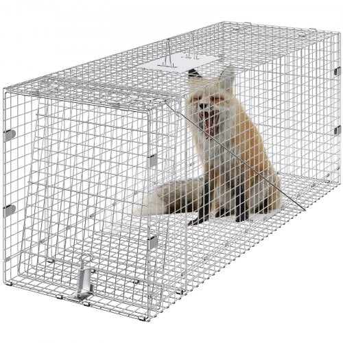 Fälla för levande djurbur 106,7 x 40,6 x 45,7 cm Human kattfälla Katter Ekorrar Mus