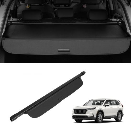 Infällbart lastskydd för Honda, uppgraderat vattentätt bagageskydd säkerhetsskydd för Honda CRV 2023-2025 5-sitsigt, UV-resistent bagageskydd med aluminiumlegering och PVC-lädertextur