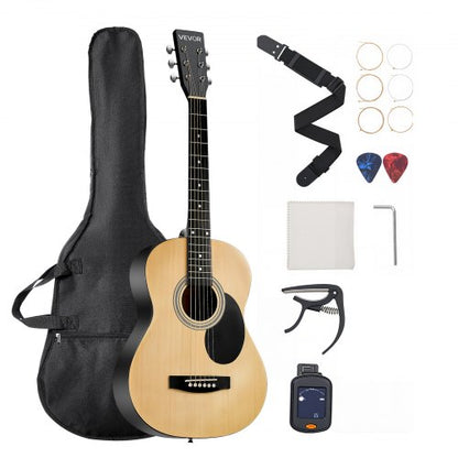 36 tum / 914,4 mm Dreadnought Akustisk Gitarr Natural Nybörjarpaket Gigbag för Tonåringar