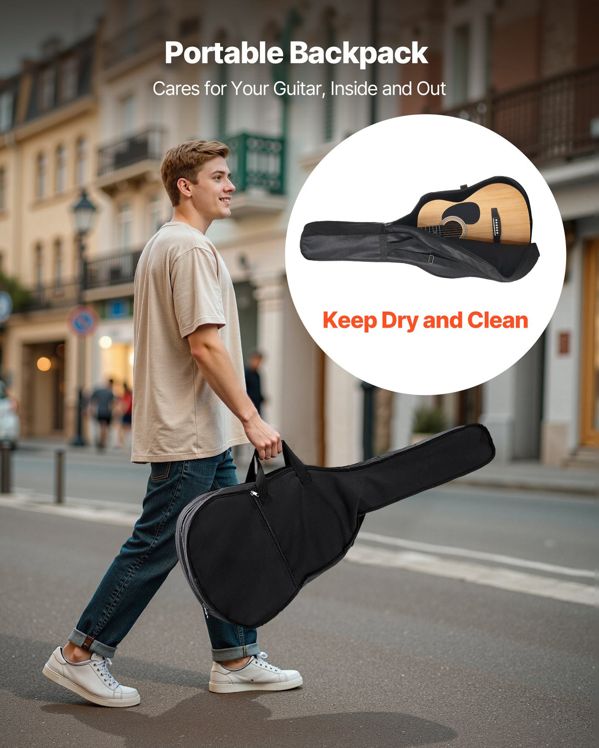36 tum / 914,4 mm Dreadnought Akustisk Gitarr Natural Nybörjarpaket Gigbag för Tonåringar
