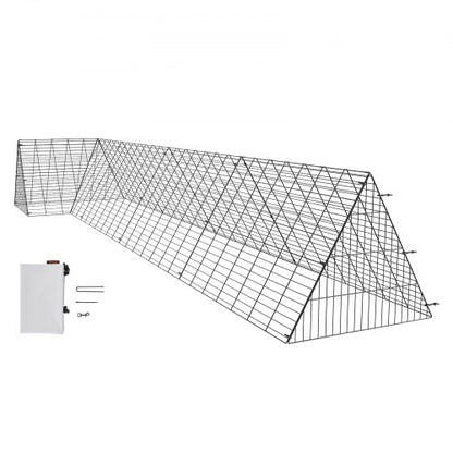 Chicken Tunnels, 157.5 x 39.4 x 24.2 inch(LxWxH) Chicken Tunnels for Yard, Portable Chicken Tunnels for Outside with Corner Frames, Chicken Coop Run, Suitable for Chickens, Ducks, Rabbits