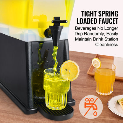 Dryckesdispenser, 3-gallons dryckesdispenser för fester, plastjuicedispenser med stativ och lock, iste-citronjuice-vattendispenser, för restauranger, hotell, fester