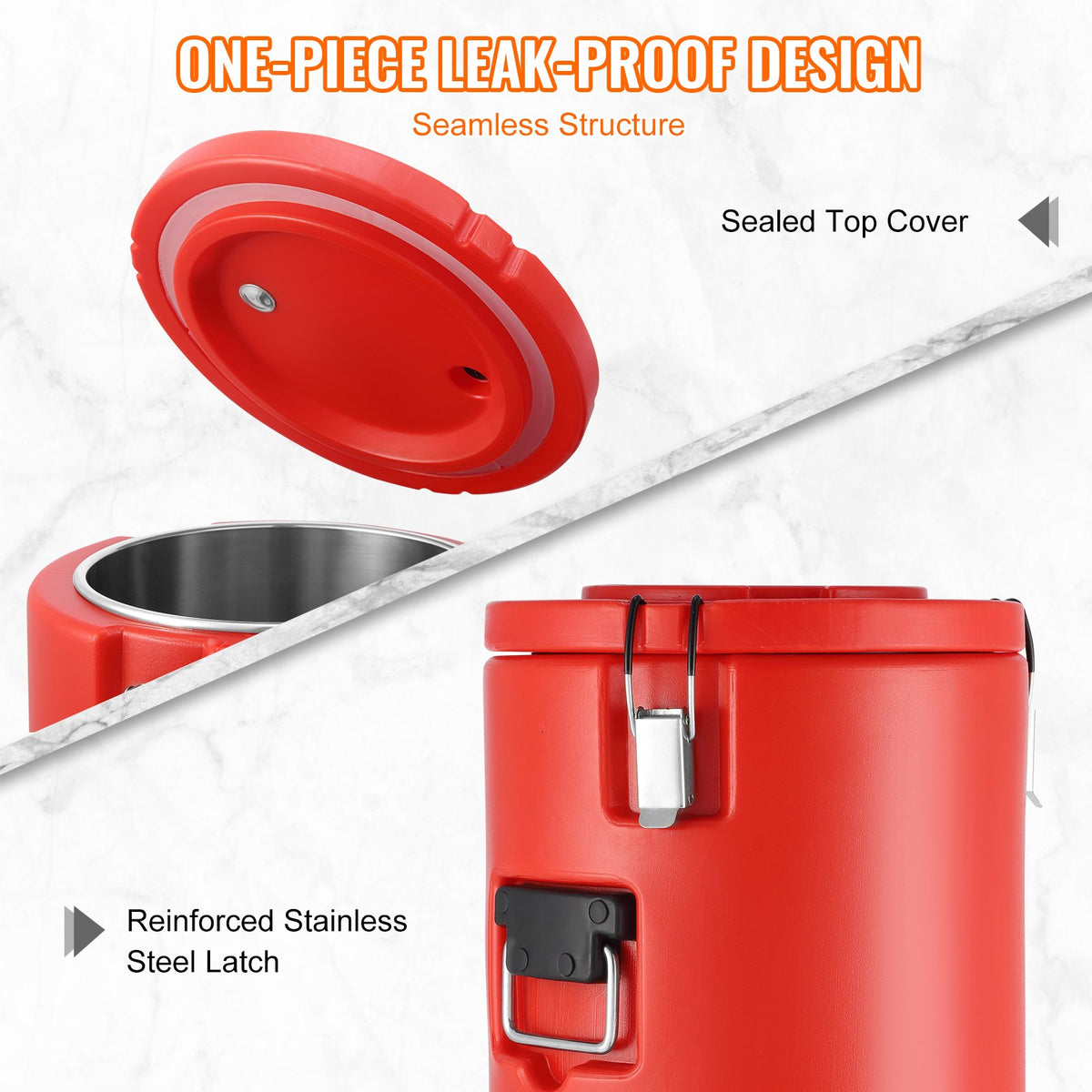 Isolerad dryckesdispenser i rostfritt stål, 4,5 gallon 17,2 liter, termisk serveringsbehållare för varma och kalla drycker med tapphandtag, livsmedelsklassad för varmt te, kaffe, vatten, restaurang, dryckesbutik