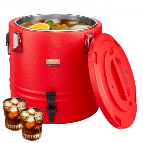 Isolerad dryckesdispenser, 8 gal/30,3 l termisk serveringskanna för varma och kalla drycker med kran, livsmedelsklassad kylkanna med insida i 304 rostfritt stål, för te, kaffe, restaurang, utomhusbruk