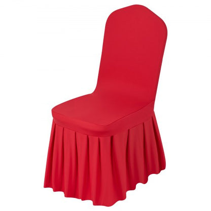 30 st röda stolsöverdrag, polyester-spandex stolsöverdrag, stretchöverdrag för bröllopsfest, middag, bankett, platt front, passar stolsmått upp till 20,08 x 17,72 x 37,4 tum