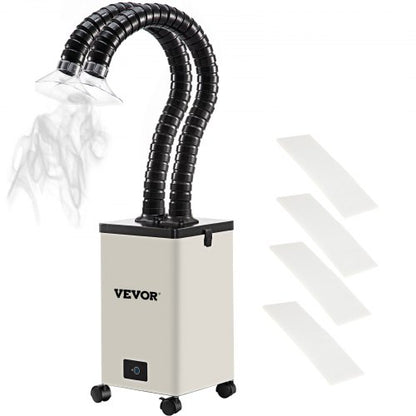 Solder Fume Extractor, 150W 106 CFM Smoke Absorber, 3-Stage Filters 3 Speed with a Hose for Soldering, Laser Engraving and DIY Welding
