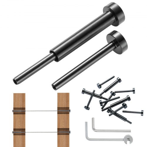40-pack osynlig kabelräckessats, T316 rostfritt stål 3,2 mm osynlig mottagare och pressningsände för kabelräcke, pressningsspännare 3,2 mm för trä-/metallstolpe, kabelräckesdetaljer, svart