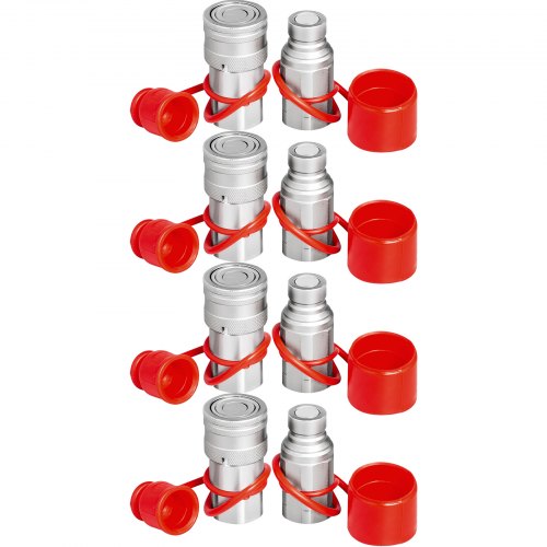 Hydraulisk snabbkoppling 1/2" hus med 1/2" NPT-gänga Hydraulkoppling 4 par hydraulkoppling Snabbkoppling 45,5 L/min Hydraulisk snabbkoppling (ISO 16028)