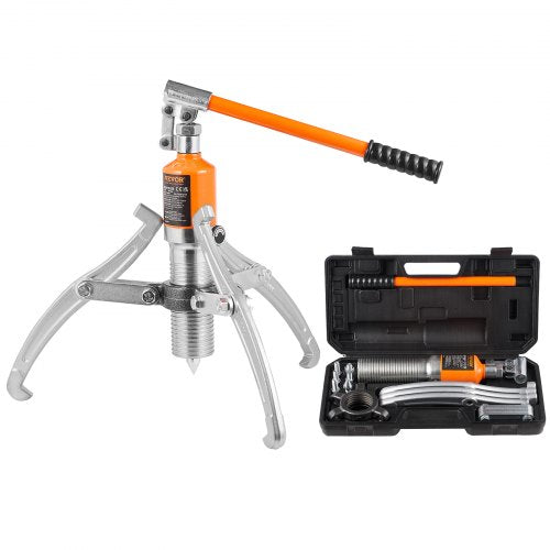 Hydraulic Gear Puller, 15 Ton Max Capacity Wheel Bearing Pulling Separator, 2 or 3 Jaws Puller, Vertically and Horizontally, 30.5cm Jaw Hydraulic Puller with Case for Pulling Hubs